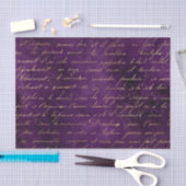 紫と金ゴールドグランジヴィンテージ書 薄葉紙 (クラフト)