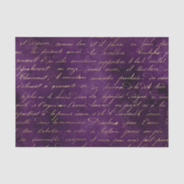 紫と金ゴールドグランジヴィンテージ書 薄葉紙