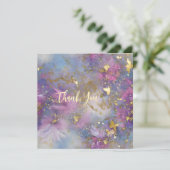 紫と金ゴールドグリッターストームファンタジー サンキューカード (スタンド正面)
