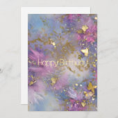 紫と金ゴールドグリッターストームファンタジー シーズンカード (正面/裏面)