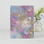 紫と金ゴールドグリッターストームファンタジー シーズンカード (スタンド正面)