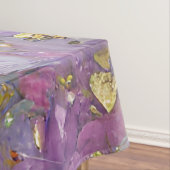 紫と金ゴールドグリッターストームファンタジー テーブルクロス (インサイチュ)