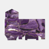 紫と金ゴールドグリッター瑪瑙 フェイバーボックス (折り畳みなし)