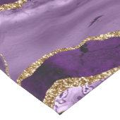 紫と金ゴールドグリッター瑪瑙 ミディアムテーブルランナー (コーナー)