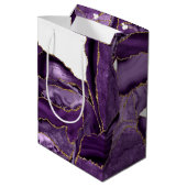 紫と金ゴールドグリッター瑪瑙 ミディアムペーパーバッグ (裏面アングル)