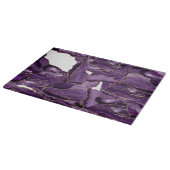 紫と金ゴールドグリッター カッティングボード (角)