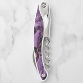 紫と金ゴールドグリッター ソムリエナイフ (裏面)