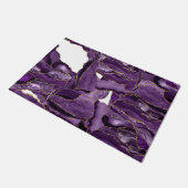 紫と金ゴールドグリッター ドアマット (アングル)