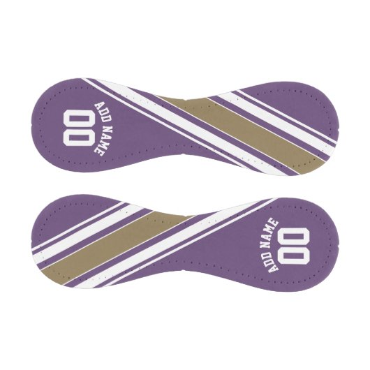 紫と金ゴールドジャージのストライプ名前をカスタムする番号 野球ボール (パネル)