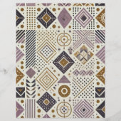 紫と金ゴールドスカンジナビア幾何学スクラップブック (裏面)
