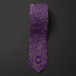 紫と金ゴールドニューロン ネクタイ