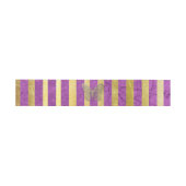 紫と金ゴールドバタフライベリーバンド 招待状ベリーバンド (フラット)