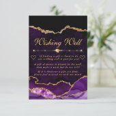 紫と金ゴールドフェイクグリッターが元気を祈る エンクロージャーカード (スタンド正面)