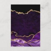 紫と金ゴールドフェイクグリッターが元気を祈る エンクロージャーカード (裏面)