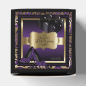 紫と金ゴールドメタリック – 00誕生日 | DIY文字 フェイバーボックス (上部)