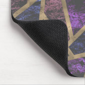 紫と金ゴールドモザイク模様 マウスパッド (コーナー)
