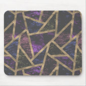 紫と金ゴールドモザイク模様 マウスパッド (正面)
