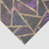 紫と金ゴールドモザイク模様 薄葉紙 (詳細)