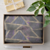 紫と金ゴールドモザイク模様 薄葉紙 (ギフト)