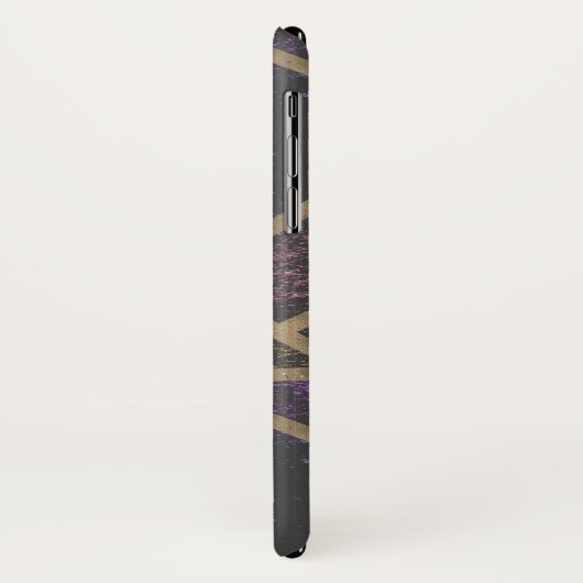 紫と金ゴールドモザイク模様 Case-Mate iPhoneケース (裏面/左)