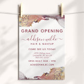 紫と金ゴールドモダンの液体水カラーインク チラシ