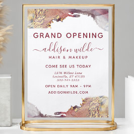 紫と金ゴールドモダンの液体水カラーインク チラシ