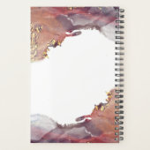 紫と金ゴールドモダンの液体水カラーインク プランナー手帳 (裏面)