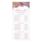 紫と金ゴールドモダンの液体水カラーインク ラックカード (正面)