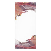 紫と金ゴールドモダンの液体水カラーインク ラックカード (裏面)