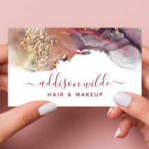 紫と金ゴールドモダンの液体水カラーインク