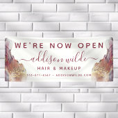 紫と金ゴールドモダンの液体水カラーインク 横断幕