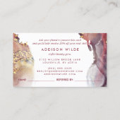 紫と金ゴールドモダンの液体水カラーインク 紹介カード (裏面)