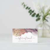 紫と金ゴールドモダンの液体水カラーインク 紹介カード (スタンド正面)