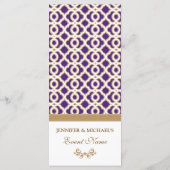 紫と金ゴールドモロッコメニュー メニュー (裏面)