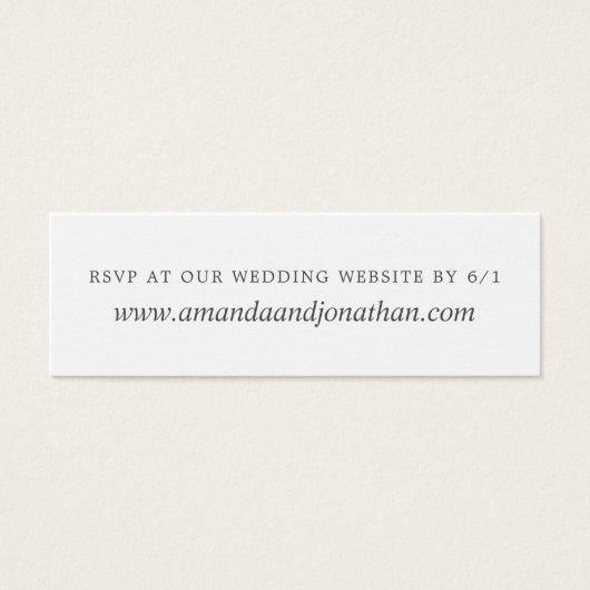 紫と金ゴールドヴィンテージシックフローラ結婚式RSVP (正面)