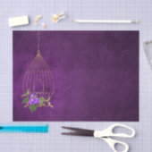 紫と金ゴールド動揺してグランジフローラ 薄葉紙 (クラフト)