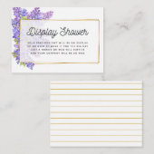 紫と金ゴールド幾何学的ハーバリウムディスプレイシャワー エンクロージャーカード (正面/裏面)