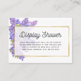 紫と金ゴールド幾何学的ハーバリウムディスプレイシャワー エンクロージャーカード