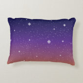 紫と金ゴールド星空 アクセントクッション (裏面)