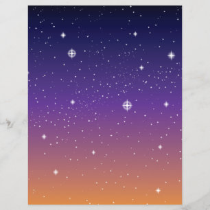 紫と金ゴールド星空 チラシ