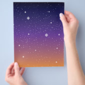 紫と金ゴールド星空 チラシ (手)