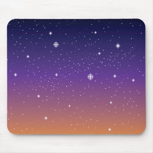 紫と金ゴールド星空 マウスパッド (正面)