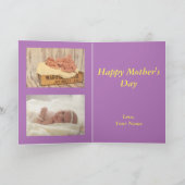 紫と金ゴールド母の日ありがとう母のカード サンキューカード (内部)