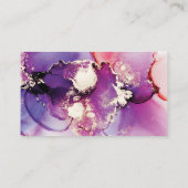 紫と金ゴールド水彩のインク名刺 名刺 (裏面)
