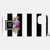 紫と金ゴールド水彩の花 Case-Mate iPhoneケース (裏面 (横))