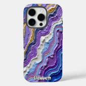 紫と金ゴールド液大理石 Case-Mate iPhoneケース (裏面)