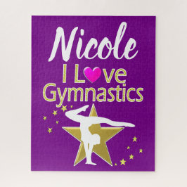 紫と金ゴールド私は体操デザイン ジグソーパズル