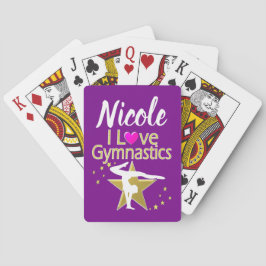 紫と金ゴールド私は体操デザイン トランプ