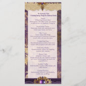 紫と金ゴールド結婚のメニュー メニュー (裏面)