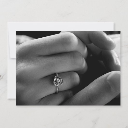 紫と金ゴールド結婚の写真の日付を保存 セーブザデート (裏面)